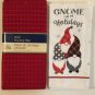 Winter kitchen Gnome for the holidays dish drying mat towel 2 pc set 15x25 in