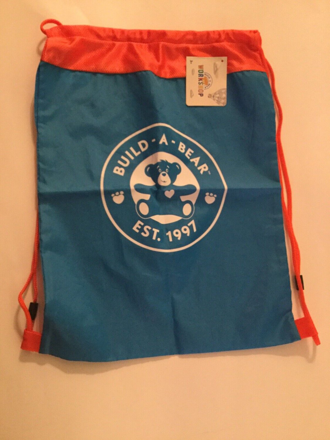 Build A Bear cinch sack tote reuseable bag backpack 13x18 in