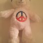 Christmas Build A Bear patriotic peace sign white plush red blue 17 in