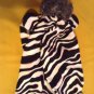 Size 14 Justice jacket hoodie sweatshirt black zebra pink metallic