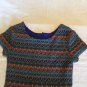 Christmas Amy Byer dress Size 12 faux suede multicolor