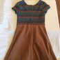 Christmas Amy Byer dress Size 12 faux suede multicolor