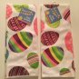 Happy Easter towels eggs large 2 pc set 15x25 inch multicolor