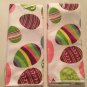 Happy Easter towels eggs large 2 pc set 15x25 inch multicolor