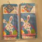 Happy Easter towels bunny rabbit eggs 2 pc set 15x25 inch multicolor