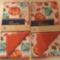 Winter kitchen set 2 pc dish drying mat pumpkins fall leaves 12x18 in orange