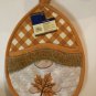 Winter kitchen set 2 pc pot mitt holder stripes Home Collection orange