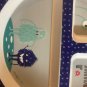 Cheeky Kids plate 3 section child never grrrrrow up melamine blue 8.5 x 8.5 in