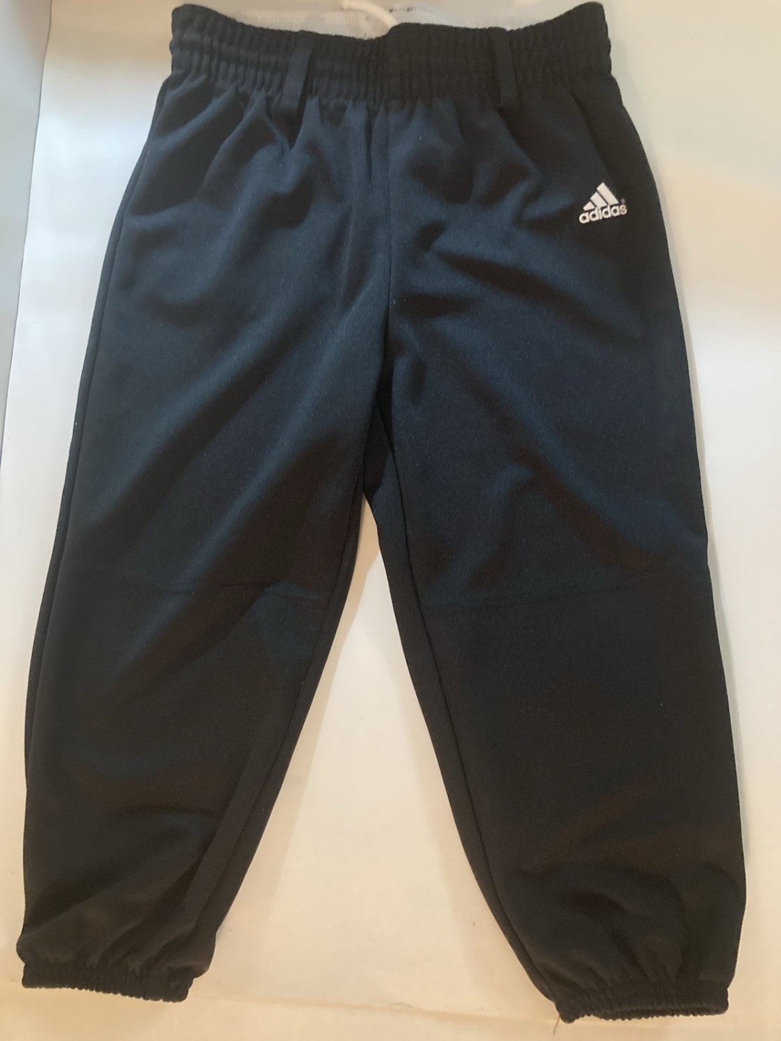 Adidas youth small baseball softball t-ball pants climalite elastic waist black