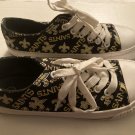 Foco NFL New Orleans Saint canvas sneakers Size 7 womens shoes black gold