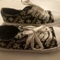 Foco NFL New Orleans Saint canvas sneakers Size 7 womens shoes black gold