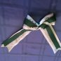 St Patricks Day hair bow ponytail holder 6 x 9 inch Lot of 2 green