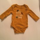 Winter fall Size 6 mo Carters outfit romper baby 1 piece orange