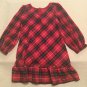 Winter Disney Store Size 2 night gown sleepwear plaid ruffle red