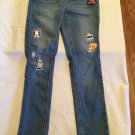 Justice jeans Size 12 simply low super skinny distressed rodeo knit waist pants