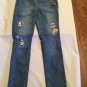 Justice jeans Size 12 simply low super skinny distressed rodeo knit waist pants