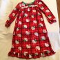 Winter Hello Kitty gown Size 4T long sleeve plaid warm red green girls