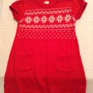 Winter Size 4T Carters dress sweater red short sleeve holiday girls