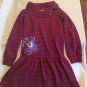 Size 8 American Girl dress sweater stripe long sleeve purple