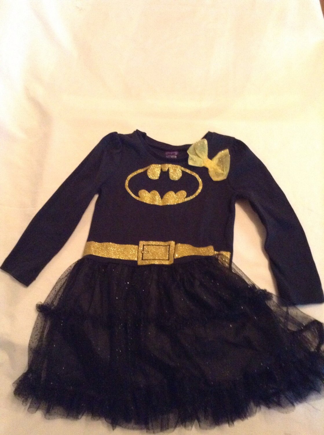 Batgirl costume DC Comics Batman dress Size 3T black metallic no cape