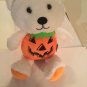 Jack o lantern bear plush pumpkin animal white orange 12 inch