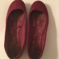 Size 9.5 Time And Tru shoes ballet flats slip on burgandy ladies