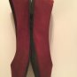 Size 9.5 Time And Tru shoes ballet flats slip on burgandy ladies