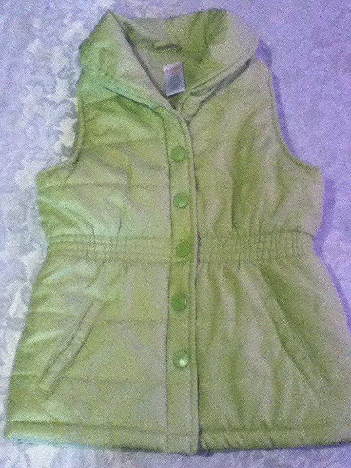St Patricks Day Size 5 6 Small Gymboree vest green puffer button down jacket