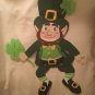 St Patricks Day hanger door wall Leprechaun sign clover green