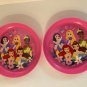2 Disney plates 5 princess Zak design melamine pink