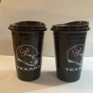 NFL Houston Texans 2 tumblers travel set lid MRI Sports 20 oz black new