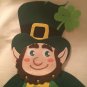 St Patricks Day 2 pc hanger door wall set Leprechaun sign clover green new