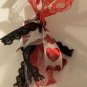 Valentines Day hair accessory bow ribbon hair dress lot of 3