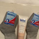 3pc gift set diabetics skin care lotion 6 oz Size 6 12 quarter socks gray mens