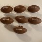 7 football rings cupcake toppers cake decoration party super bowl plastic brown