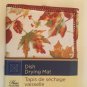Winter autumn kitchen dish drying mat pot holder leaves Home Collection 3pc set
