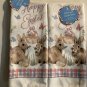 Easter kitchen towels 2 pc set bunny eggs basket Seasonal Collection