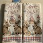 Easter kitchen towels 2 pc set bunny eggs basket Seasonal Collection