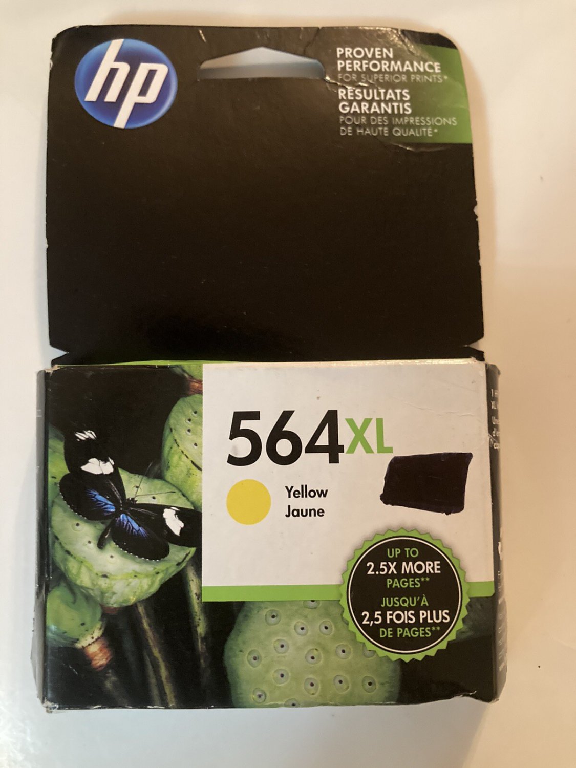 New old stock HP 564XL ink cartridge yellow CB325WN printer as is sealed