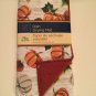 Winter kitchen set 2 pc dish drying mat pumpkins leaves acorns 12x18in