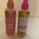 Body hair mist 1 peach 1 watermelon Vit E Global Beauty Care 6oz each total 12oz