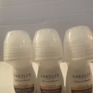 3 Yardley London deodorant roll on english lavender alcohol free 50 ml each