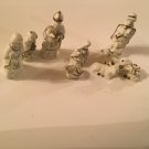 9 piece porcelain nativity set white holiday