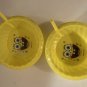 Nickelodeon Sponge Bob sippy bowl 2 pc cereals straw 6 x 6 inch yellow