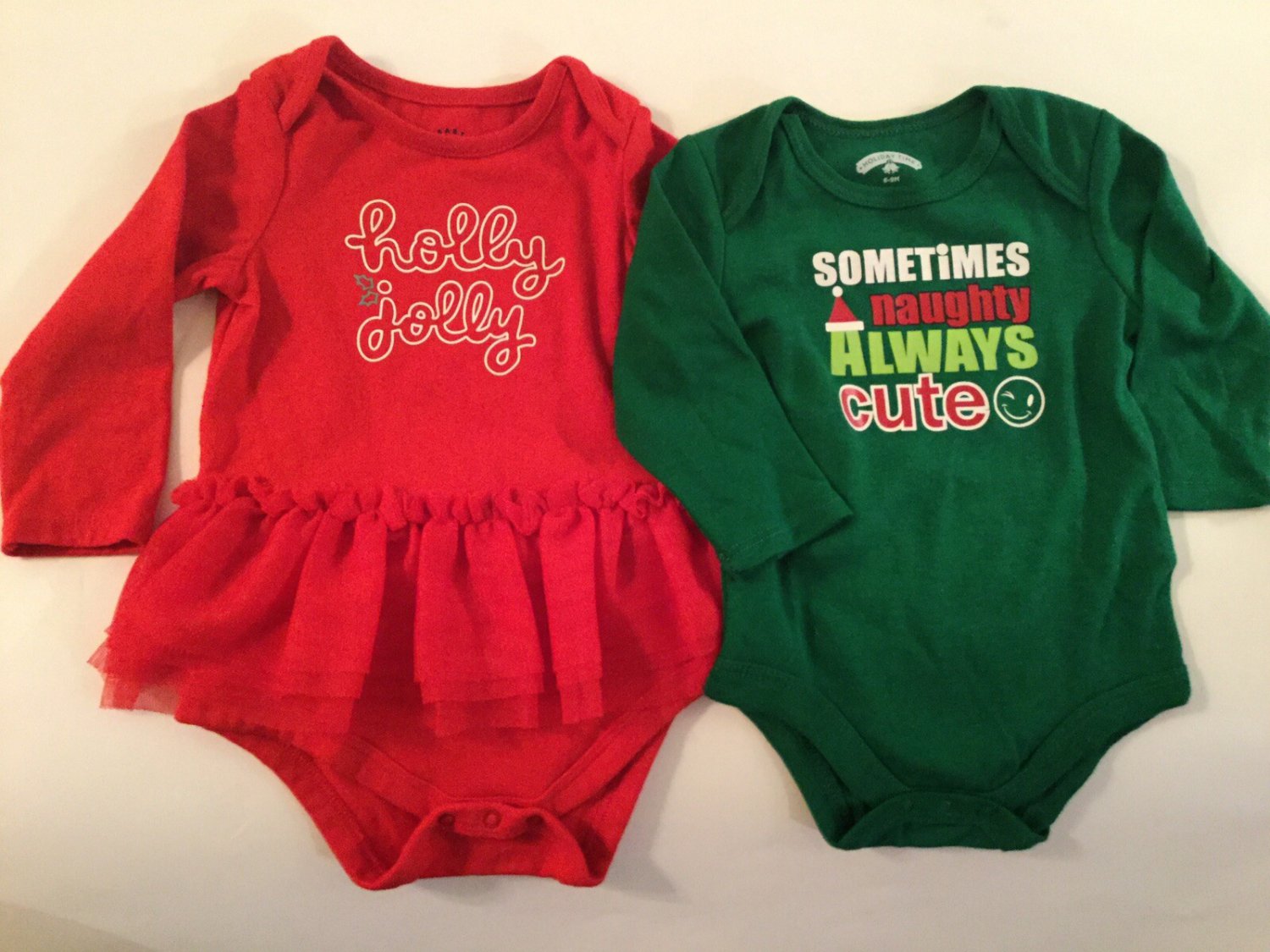 Size 6 9 mo Cat & Jack dress tutu Holiday Time romper bodysuit 2 pc