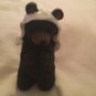 wooden bear figurine 2 wisemen hand carved black painted vintage 5 in