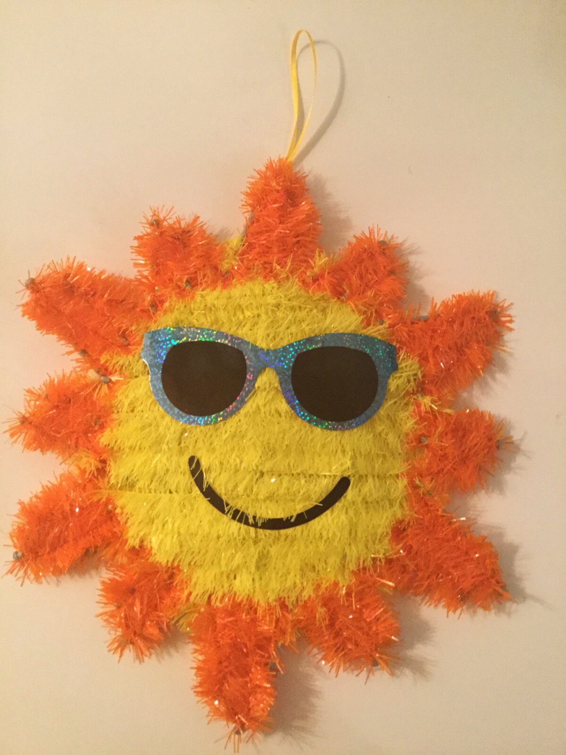 decor Emoji door wall hanger fall 11x12 in yellow orange