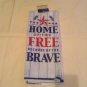 2 pc patriotic kitchen towels Home Collection home of the free 15x25 in