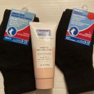3pc gift set diabetics skin care lotion 6 oz Size 6 12 quarter socks black mens