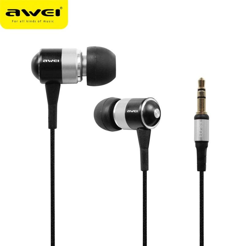 Awei ES-Q3 3.5mm Jack Stereo HiFi In-Ear Earphone Headphone Headset for Phone PC